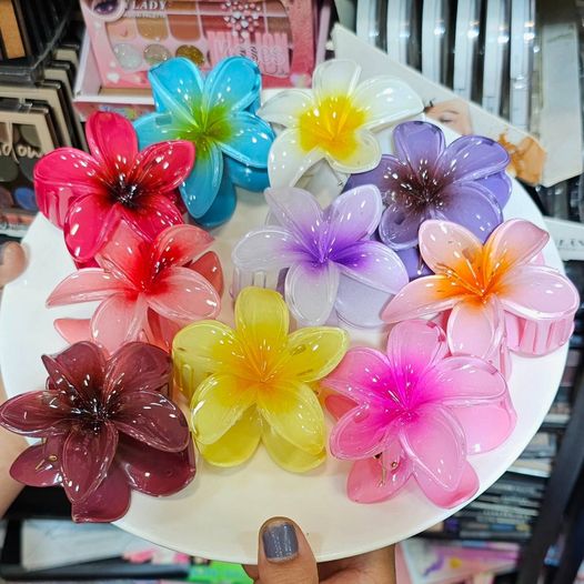 Pack of 3 - Flower Hair Clip Colorful Hair Band For girls & Women