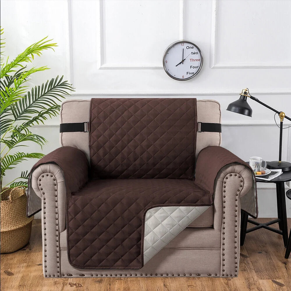 (single SofaR COVER) EVERSIBLE WASHABLE COUCH Sofa COAT COVER -