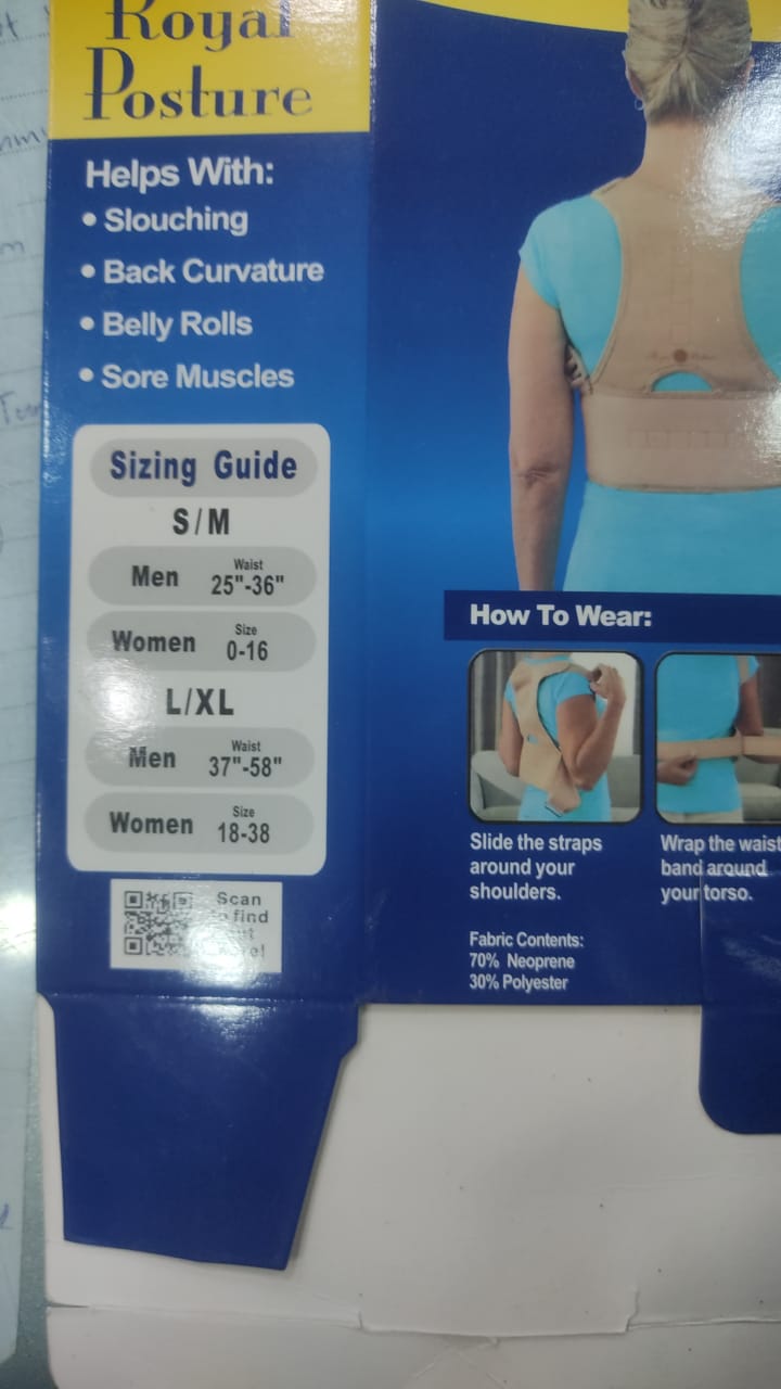 skin color Royal Posturm Spine Support Belt Adjustable Adult Corset Posture Correction Belt Body Health Care magnetic inside