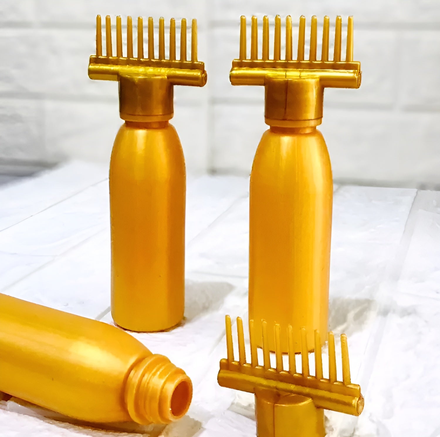 (Pack of 20) Hair dye bottle | Hair Oil Applicator Bottle, Root oiling Comb bottle for Hair Coloring, Shampoo, Oiling, Dye, and Scalp Treatment for home & commercial ( Empty Bottle)