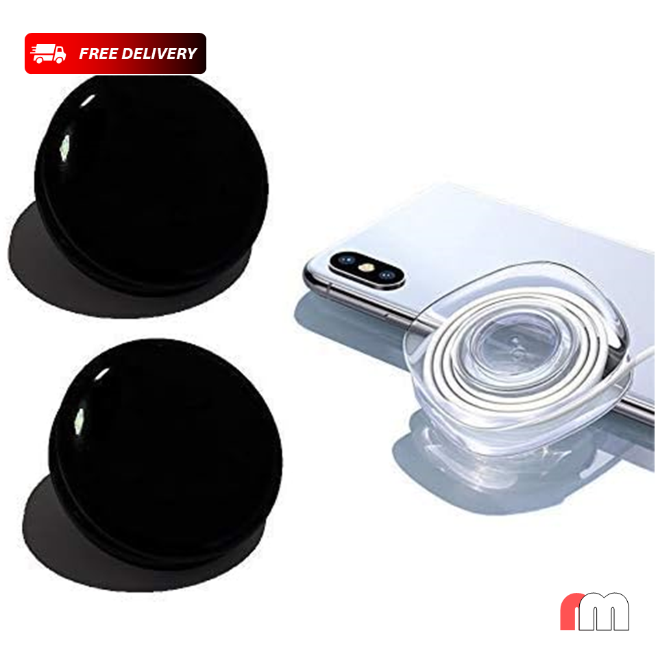 Universal Gel Pad, Mobile Holder, All Purpose Double Sided Nano Tape, Mobile Holder for Car (Black and Transparent)