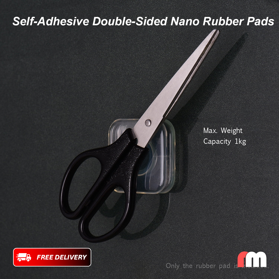 Universal Gel Pad, Mobile Holder, All Purpose Double Sided Nano Tape, Mobile Holder for Car (Black and Transparent)