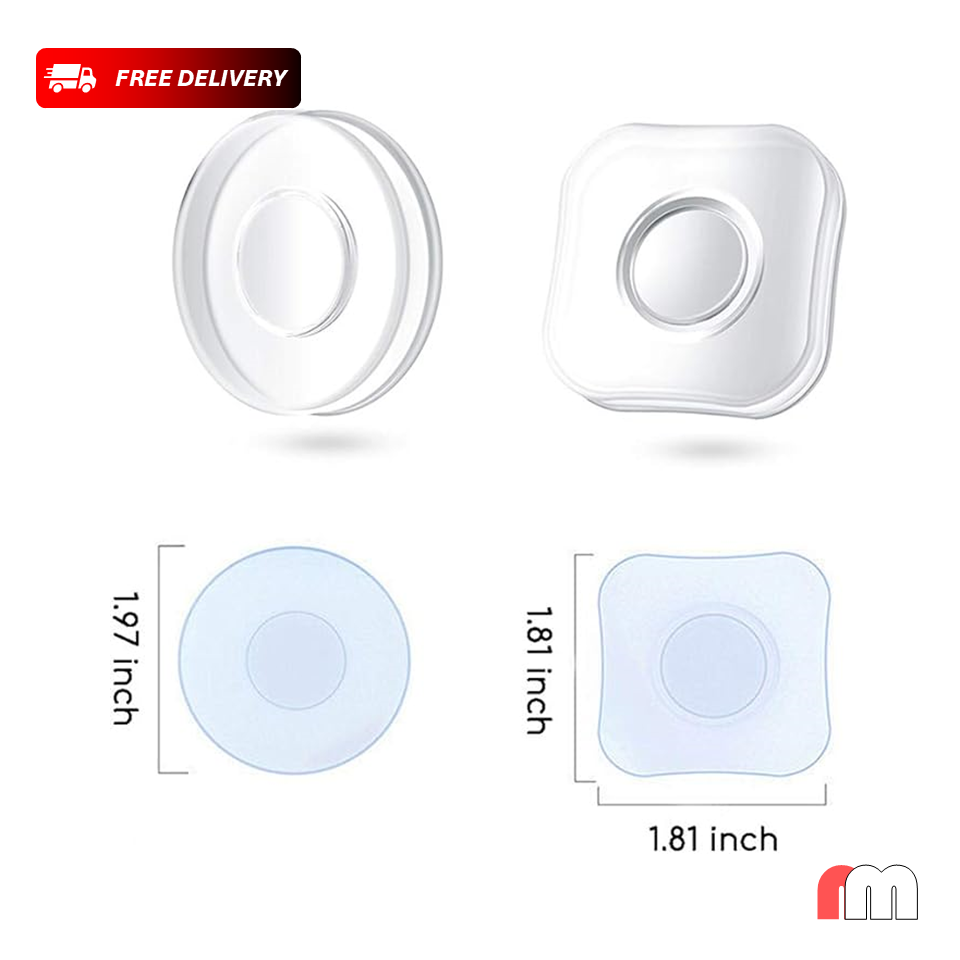 Universal Gel Pad, Mobile Holder, All Purpose Double Sided Nano Tape, Mobile Holder for Car (Black and Transparent)