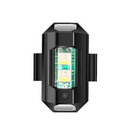 Universal Led Aircraft Strobe Lights Motorcycle Anti Collision Warning Light with USB Charging 7Colors Turn Signal Indicator