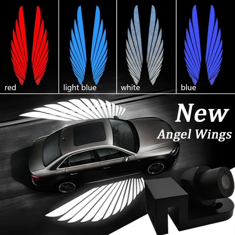 Angel Wing Light Dynamic Projection Lamp Universal Car Rear View Mirror Side Mirror (2 Pcs)