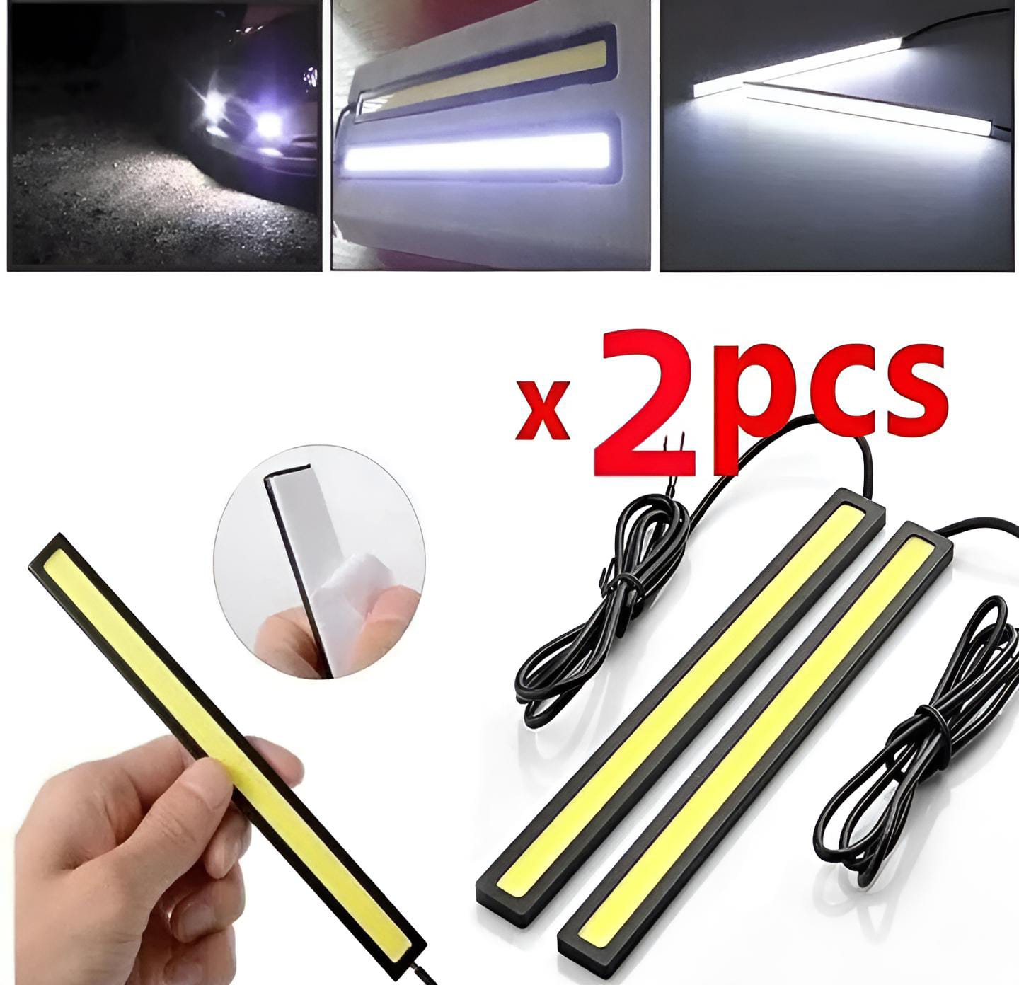 2/4 pcs LED Strip Light For Motorcycles, Cars Waterproof LED Light Universal Fitment