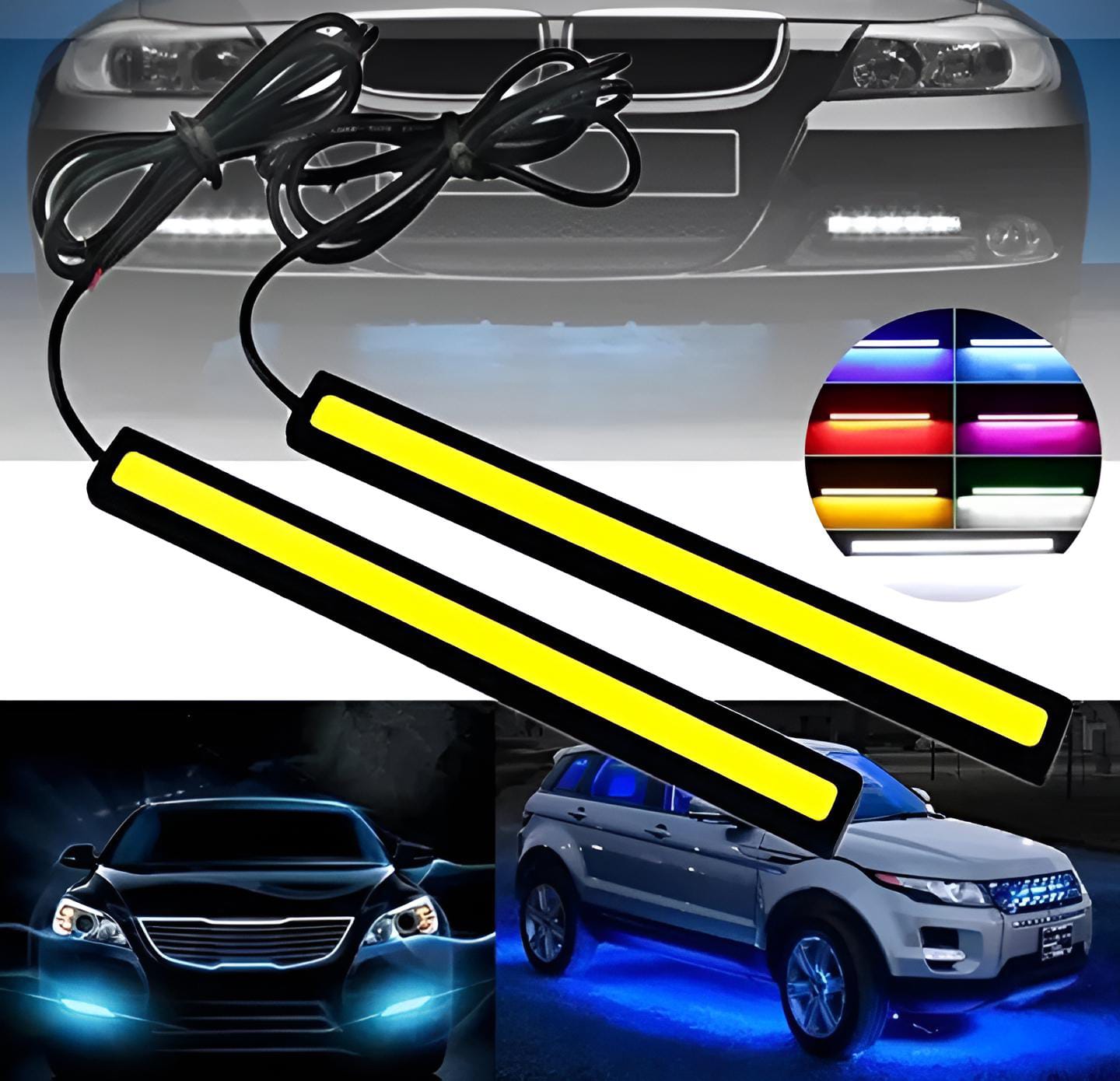 2/4 pcs LED Strip Light For Motorcycles, Cars Waterproof LED Light Universal Fitment