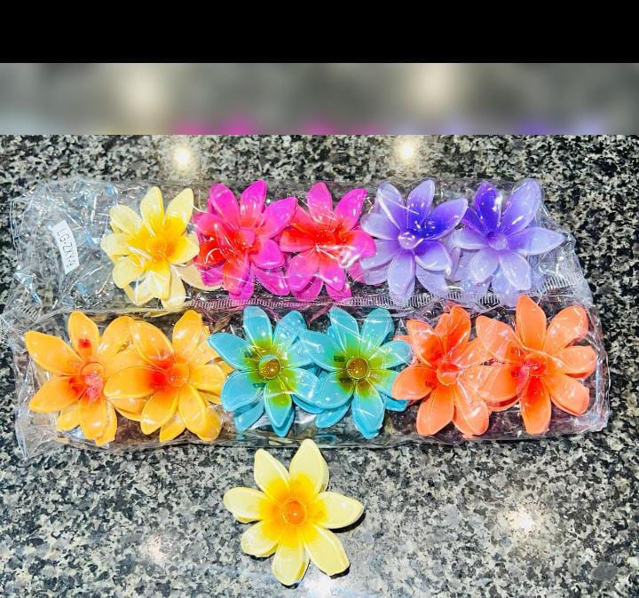 Pack of 3 - Flower Hair Clip Colorful Hair Band For girls & Women