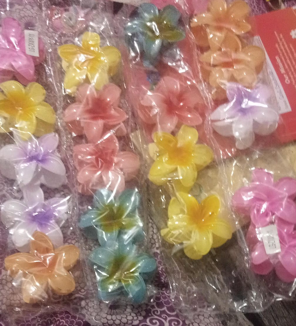 Pack of 3 - Flower Hair Clip Colorful Hair Band For girls & Women