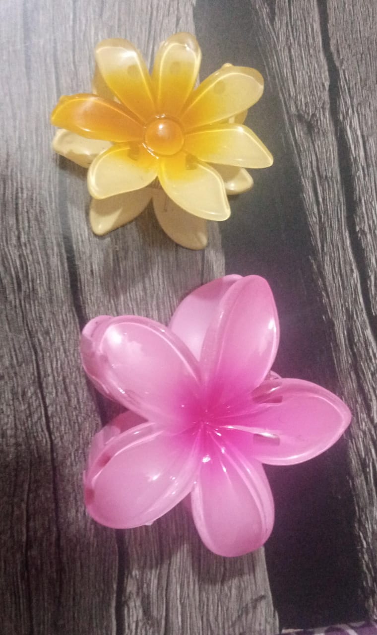 Pack of 3 - Flower Hair Clip Colorful Hair Band For girls & Women