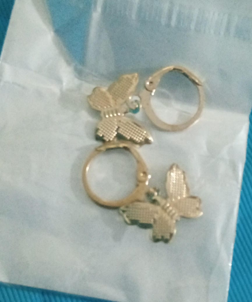Butterfly Korean earrings | Drop Earrings Simple Butterfly Shape Pendant Dangle Hoop Earring Women Girls