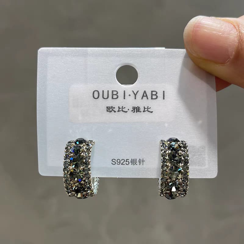 Korean luxury zirconium hoops Earrings For Girls