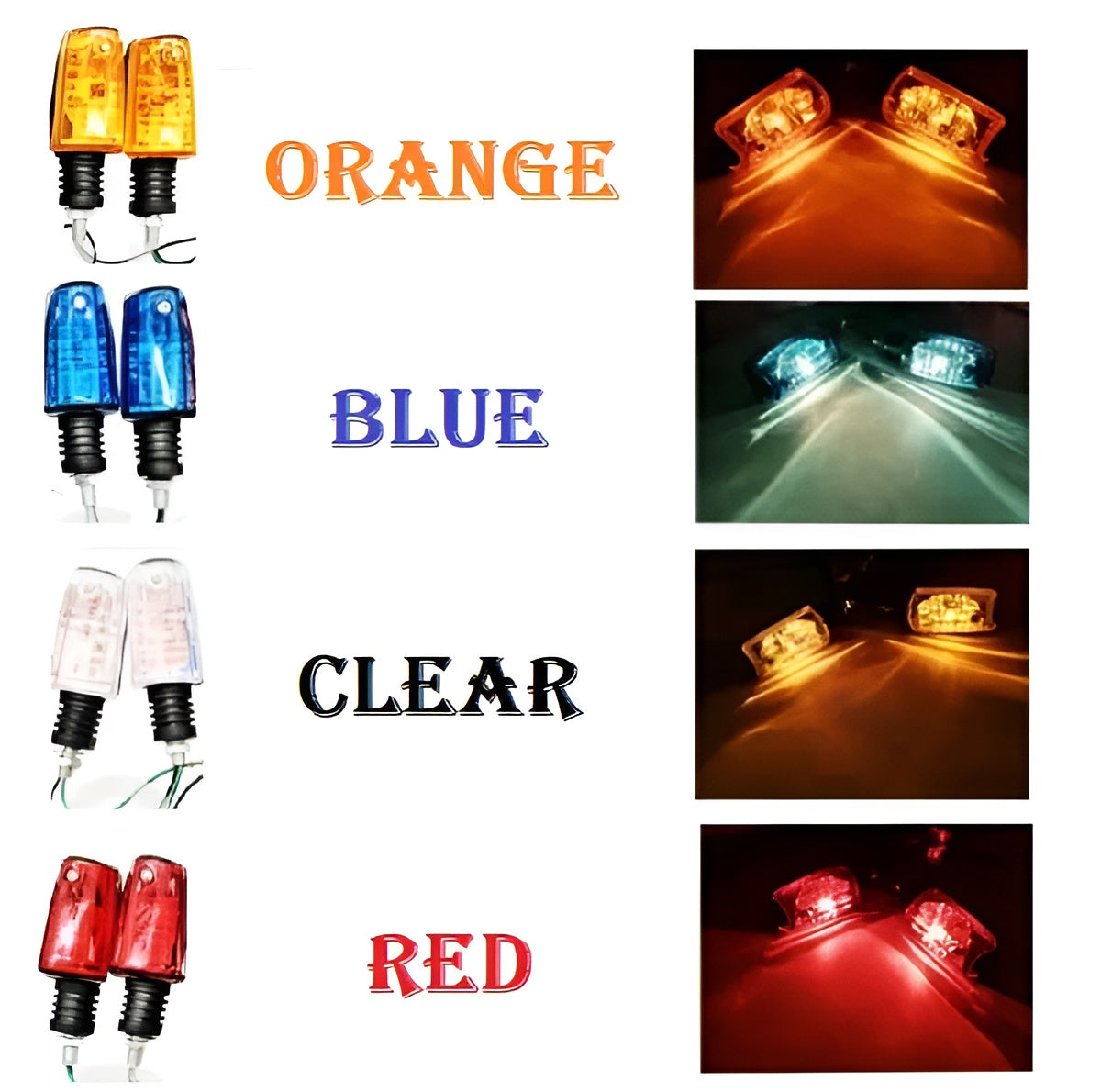 Pack of 5 set (20 pcs ) fancy mini indicator for all bikes