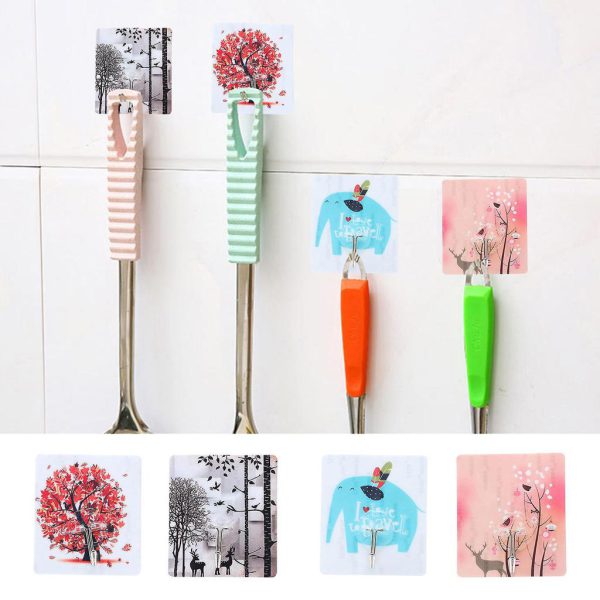 (6pc) Magic Wall Hooks – Adhesive Set (Random Colors) | Waterproof & No-Drill