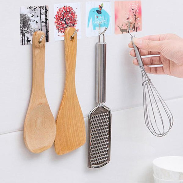 (6pc) Magic Wall Hooks – Adhesive Set (Random Colors) | Waterproof & No-Drill