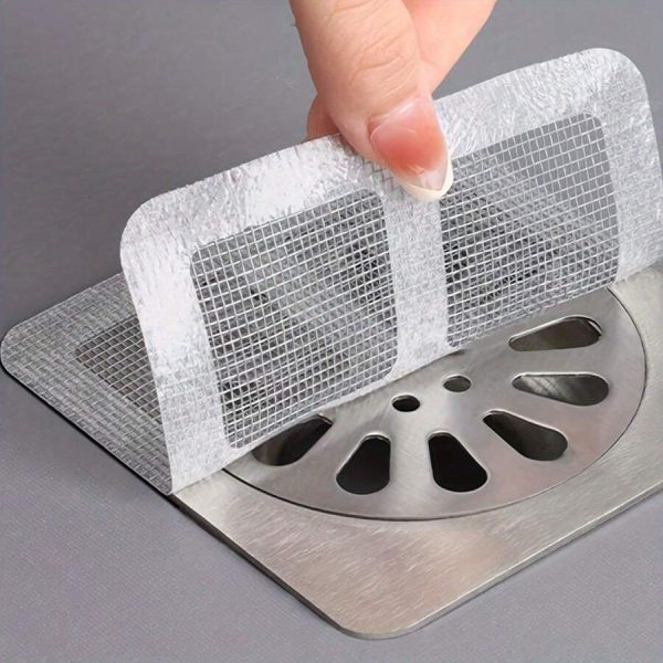 (10pc) Drain Hair Strainer Stickers for Bathtubs, Kitchens & Washbasins