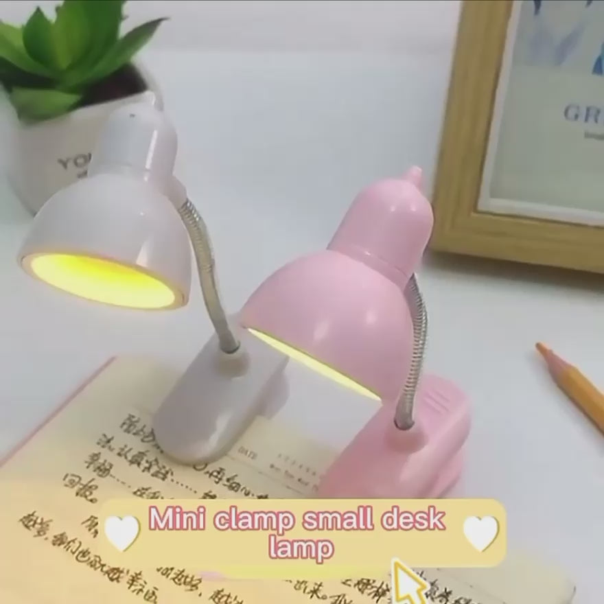 (1pc) Mini Clip-On LED Book Light – Warm White, Adjustable 360°, Battery Powered Reading Lamp for Bed & Travel