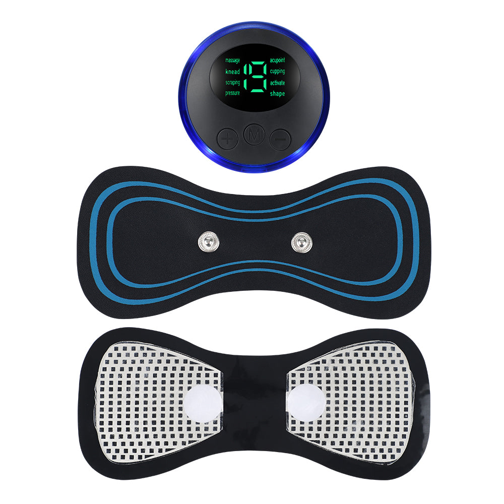 pack Of 2 Ems Butterfly Portable Neck Massager Rechargeable, And  Ms Foot Massager Pad Improve Blood Circulation