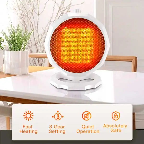 Miniature heater model WG-089..  Flexible 1800W Portable Electric Heater Fan Winter Warm Hot Fan Home Office Winter Warmer(random color )