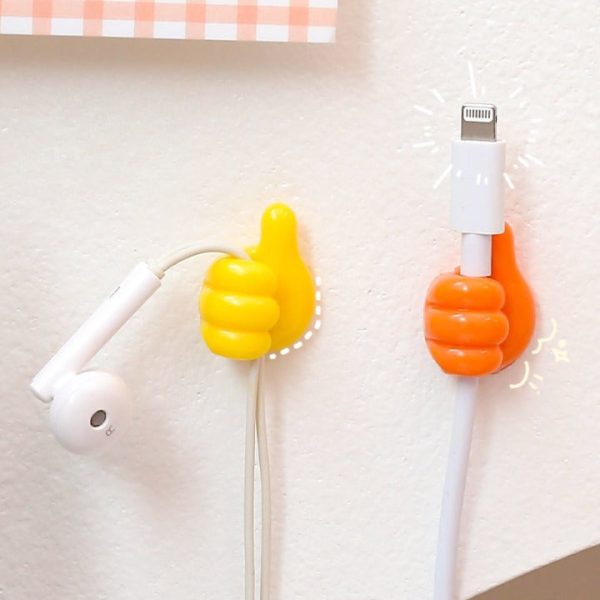 10pc - Thumb Wall Hook Wall Decoration Hook Creative Silicone Thumb Key Hanger Hooks (random color)