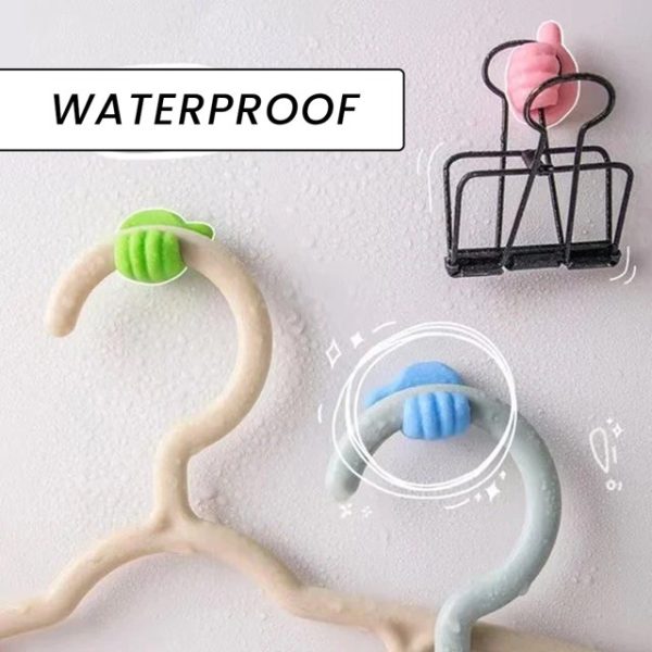 10pc - Thumb Wall Hook Wall Decoration Hook Creative Silicone Thumb Key Hanger Hooks (random color)