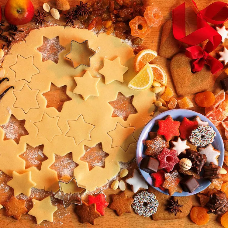 12 pcs, stainless steel cookie cutter, DIY, cookie cutter, star, heart, cutter, baking dish, new cake tool, fried egg, shaper, kitchen mold tool