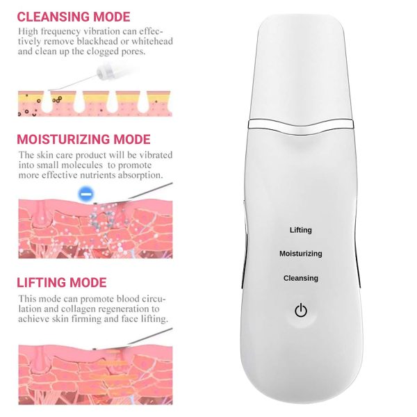 3-in-1 Ultrasonic Facial Shovel – Deep Pore Cleaner, Blackhead Remover & Skin Lifter