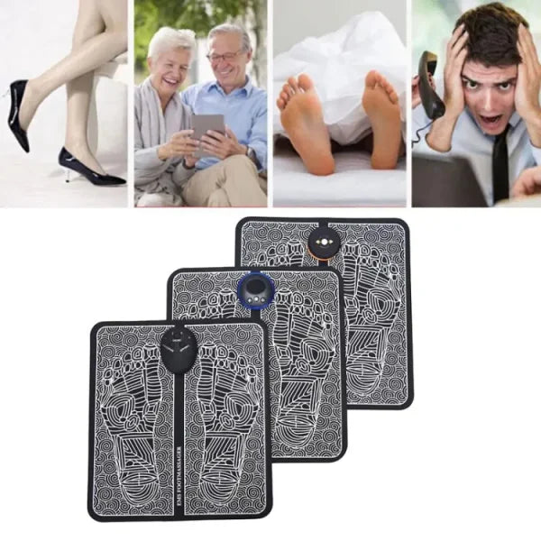 pack Of 2 Ems Butterfly Portable Neck Massager Rechargeable, And  Ms Foot Massager Pad Improve Blood Circulation