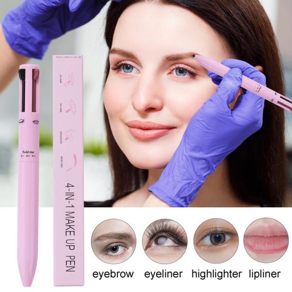 4-in-1 Waterproof Makeup Pen – Eyebrow, Lip Liner, Highlighter & Eyeliner Tool