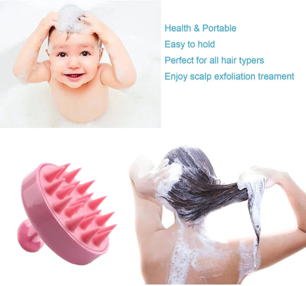 1 Piece Scalp Shampoo Massager Brush | Scalp Hair Scrubber With Soft Bristles For All Type Of Hairs ( Random Color )