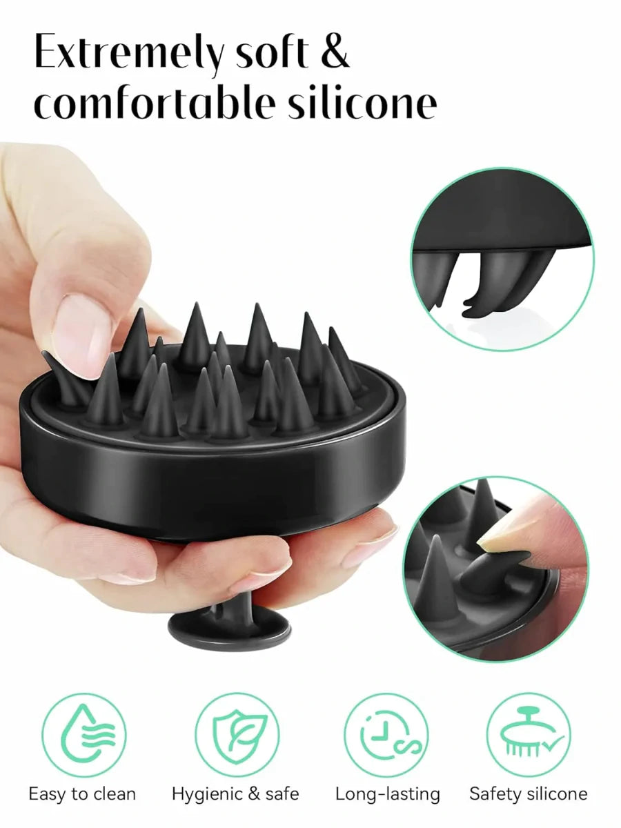1 Piece Scalp Shampoo Massager Brush | Scalp Hair Scrubber With Soft Bristles For All Type Of Hairs ( Random Color )