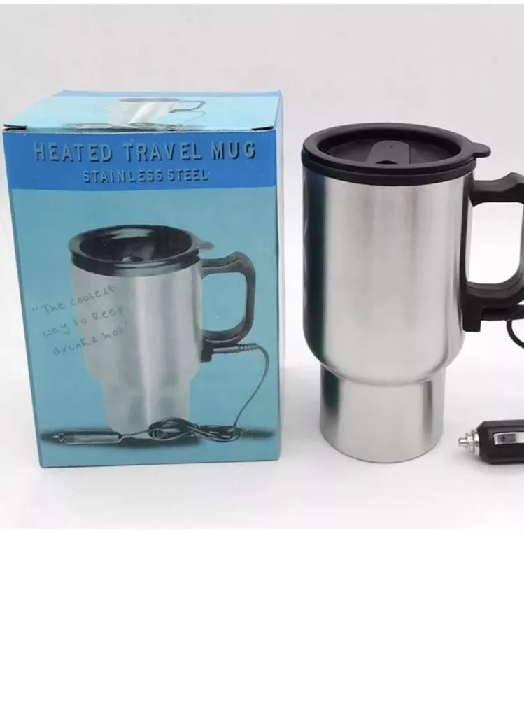 12 Volts 450 ml Heated Travel Mug Coffee /Tea/Soup Cup Car Charging Electric Kettle