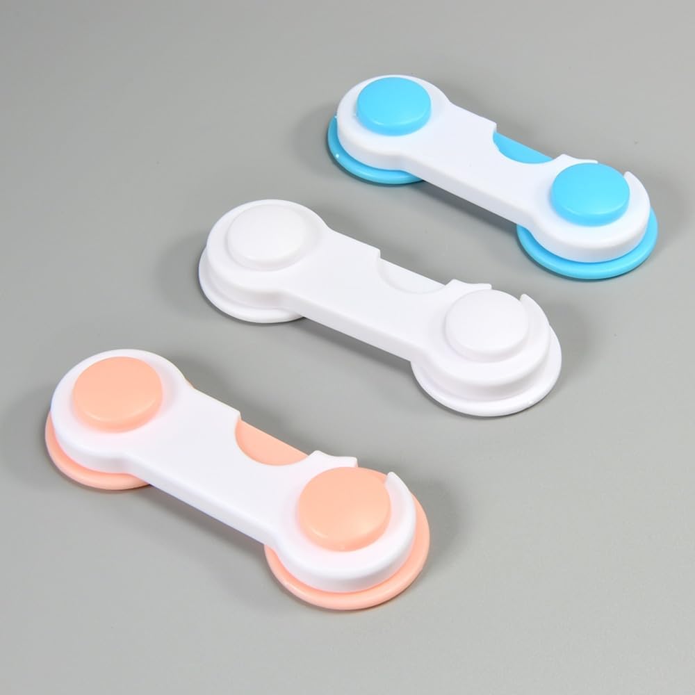 1 Pc - Children Kid Drawer Lock Baby safe Angle Sliding Door Plastic Child safety locks products ( random color )