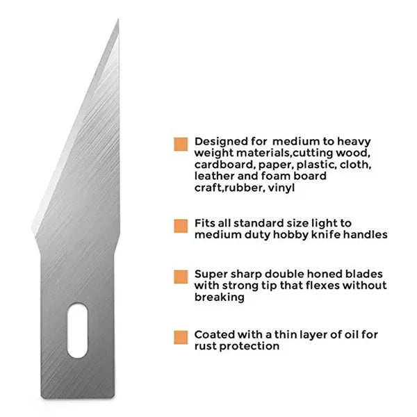 Pen Knife | Detail Precision Cutting tool | Paper, model making, etching, carving Cutter with 6 Blades + 1 Handle