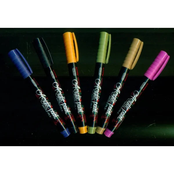 6 pc acrylic marker set