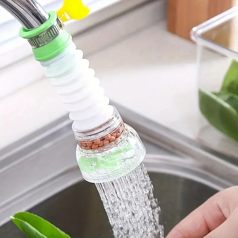 360° Rotating Kitchen Faucet Nozzle with 3-Mode Spray & Water-Saving Filter