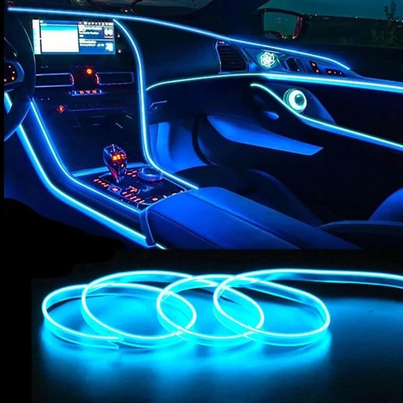 2 Meter RGB Neon LED Strip Light for Car, USB Powered, Multicolor Interior Decoration