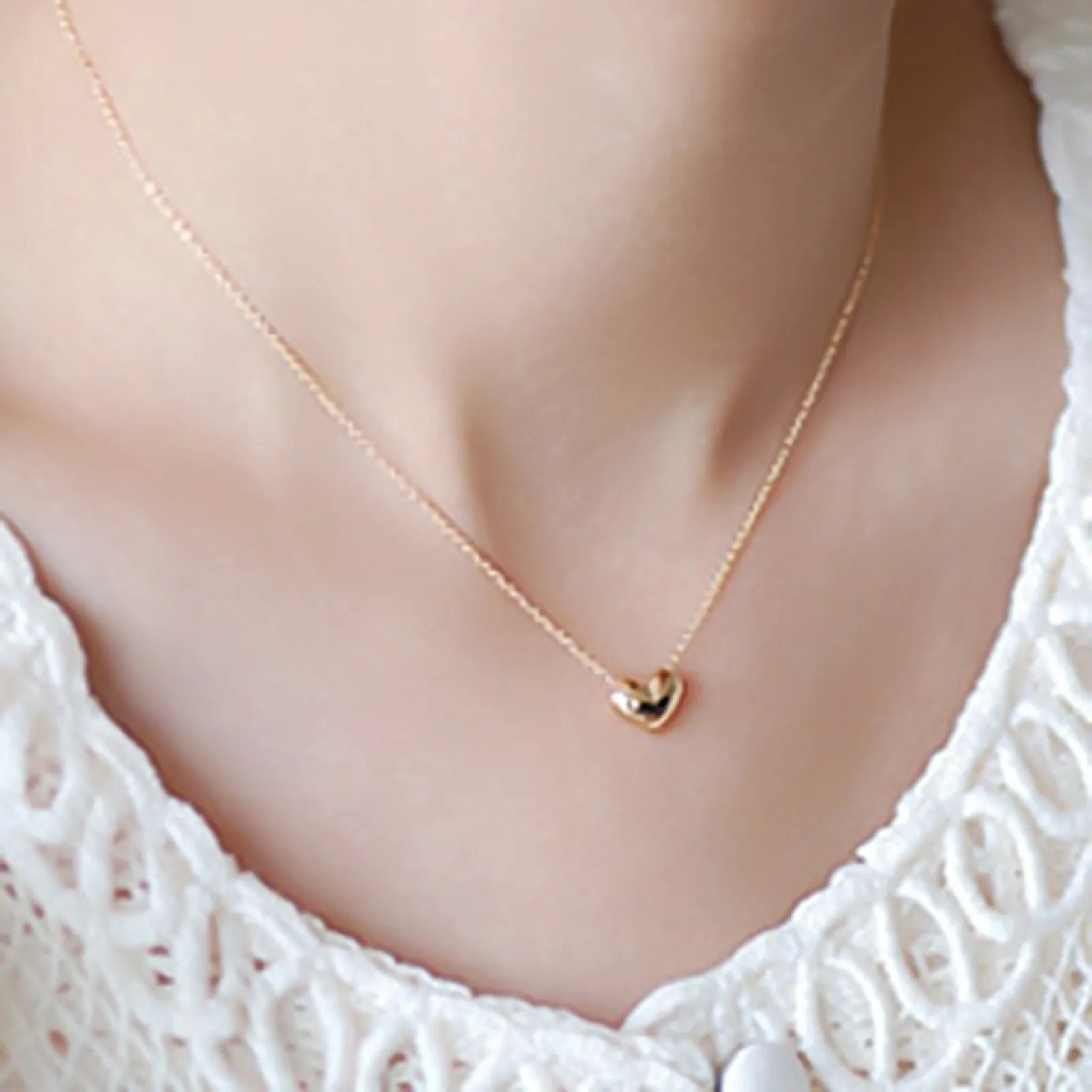 Stainless Steel Heart Shape Necklace |Â  Love Heart Pendant Necklace | Girls &amp; Women Fashion