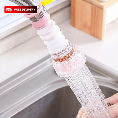 360° Rotating Kitchen Faucet Nozzle with 3-Mode Spray & Water-Saving Filter