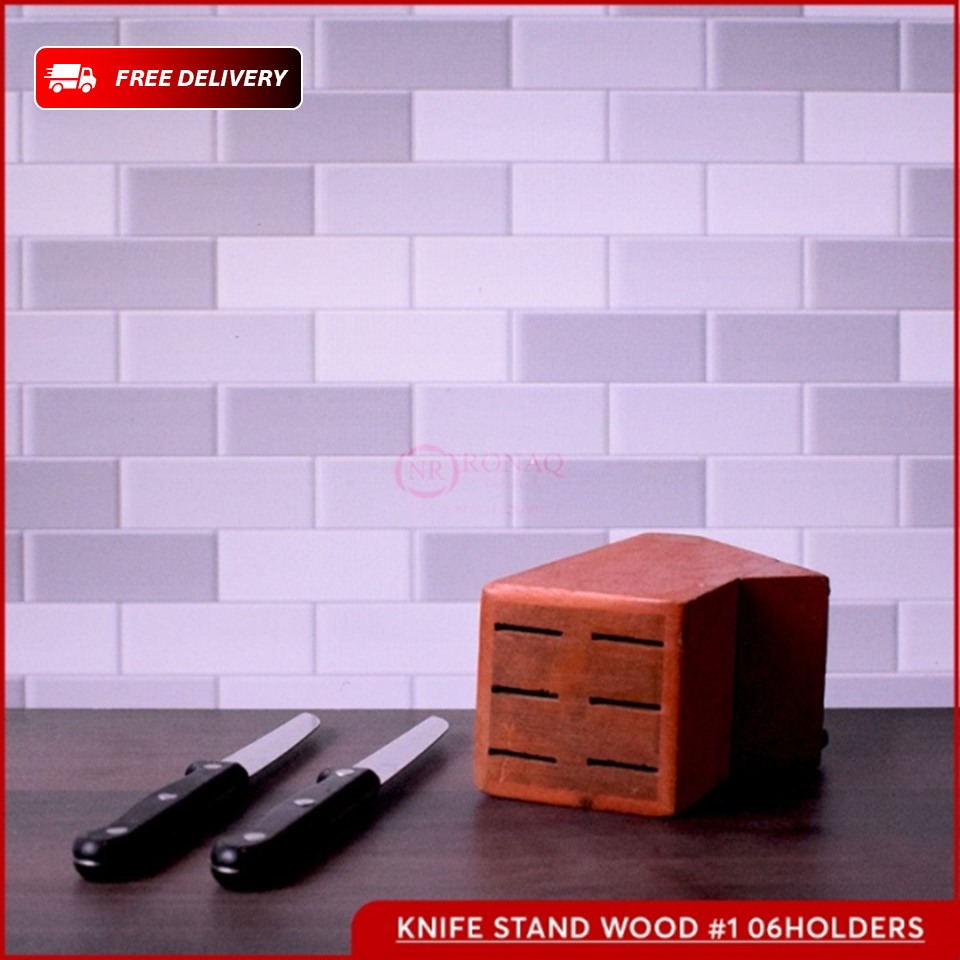 Knife Stand Wood Organize And Display Your Knives With Style | Wooden Knife Holder Block Stand Organizer For Kitchen Knife Storage Rack Durable Wood Design