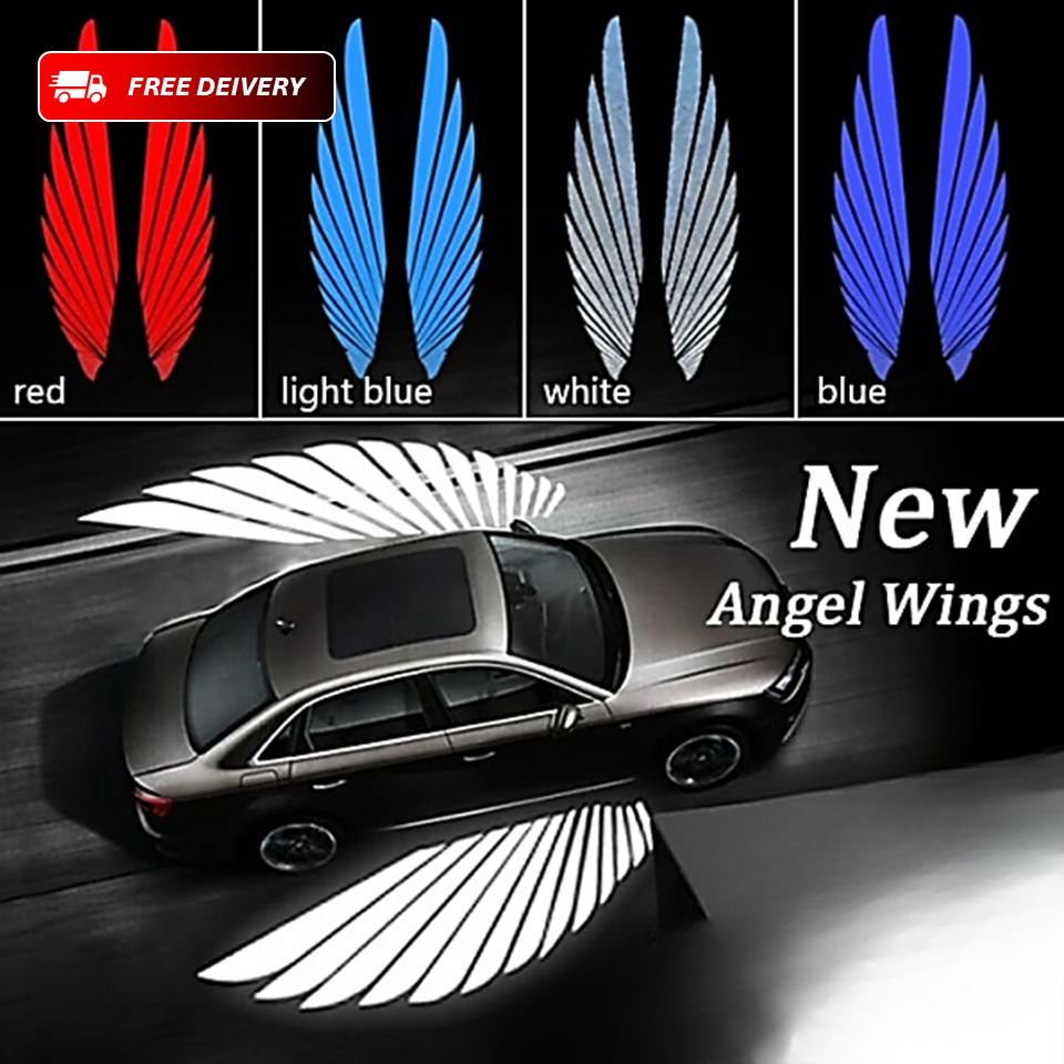Angel Wing Light Dynamic Projection Lamp Universal Car Rear View Mirror Side Mirror  (2 Pcs)