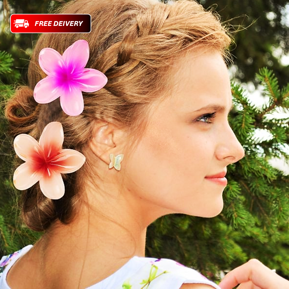 Pack of 3 - Flower Hair Clip Colorful Hair Band For girls &amp; Women