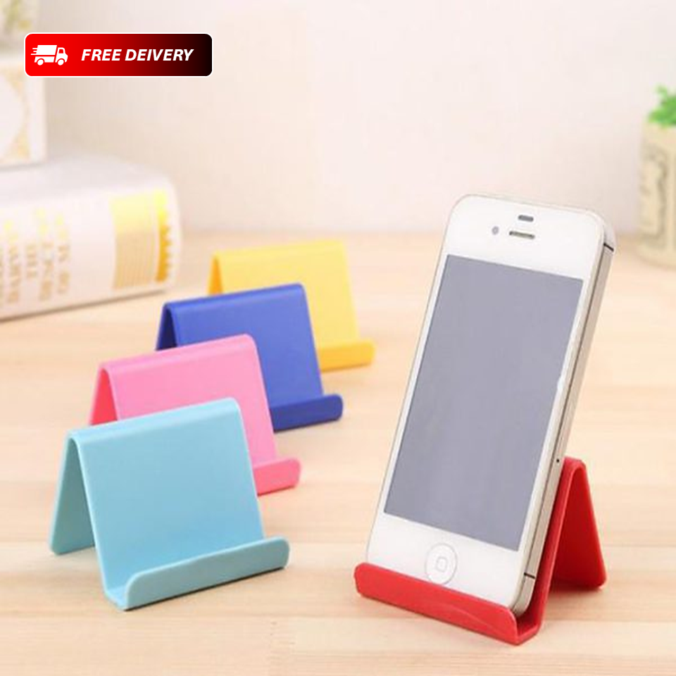Mobile Phone Holder Mini Desktop Mobile Stand Fixed Holder Shelf for Phone (Random Color)