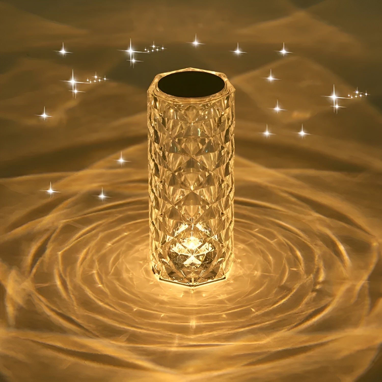 16 Colors Diamond Rose Crystal Lamp Bedside Acrylic  Table Lamp | Led Diamond Touch Lamp With Remote