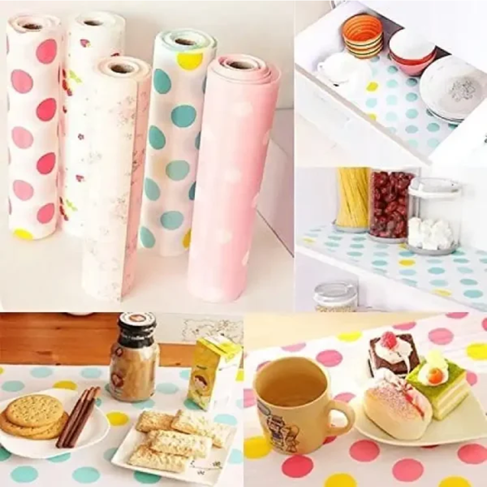 Polka Kitchen Foamic Sheet Roll – Antibacterial Non-Slip Liner