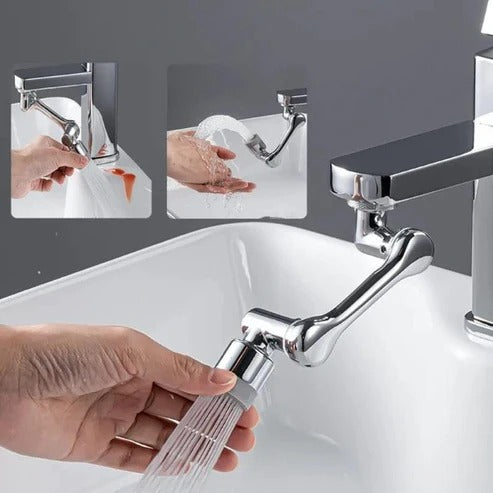 1080Â°Rotatable Faucet Aerator Bathroom Washbasin Tap Splash Filter Kitchen Faucet Extend Faucet Water Saving Bubbler Nozzle