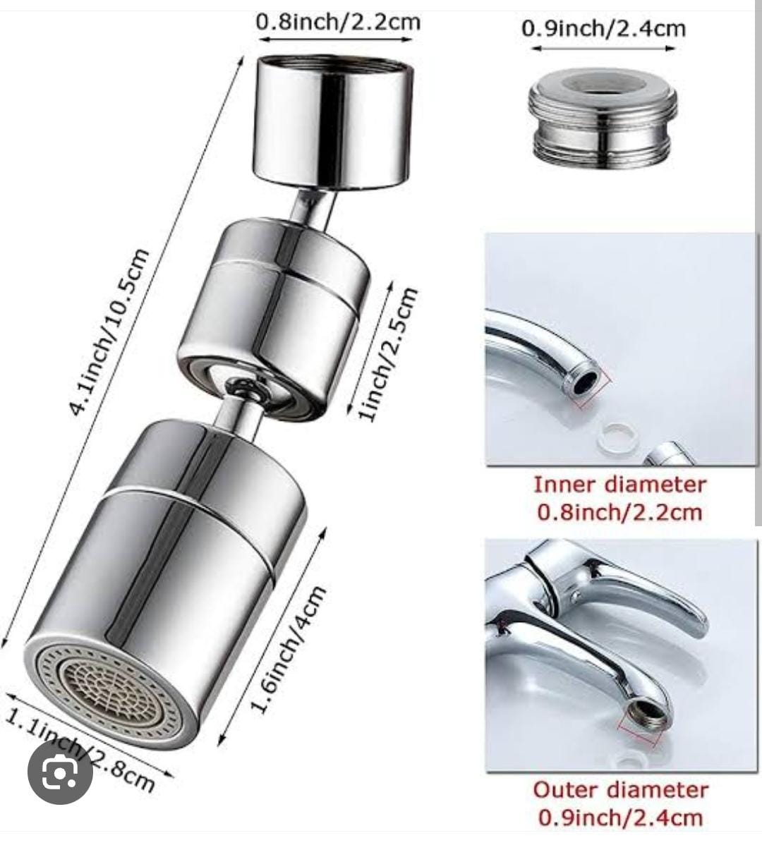1080Â°rotatable Faucet Aerator Bathroom Washbasin Tap Splash Filter Kitchen Faucet Extend Faucet Water Saving Bubbler Nozzle