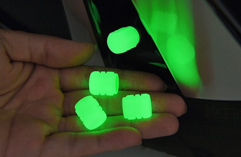 Luminous Valve Motorcycle Bicycle Bike Car Wheel Tyre Hub Cap Fluorescent Night Glowing Luminous Valve Stem Caps Decor