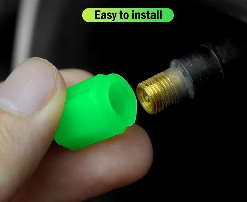 Luminous Valve Motorcycle Bicycle Bike Car Wheel Tyre Hub Cap Fluorescent Night Glowing Luminous Valve Stem Caps Decor
