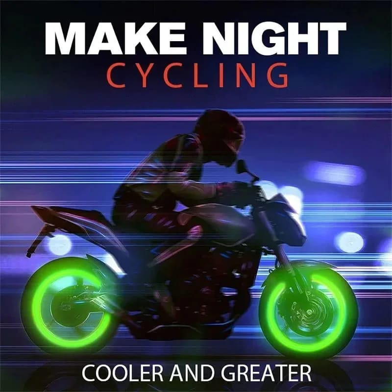 Luminous Valve Motorcycle Bicycle Bike Car Wheel Tyre Hub Cap Fluorescent Night Glowing Luminous Valve Stem Caps Decor